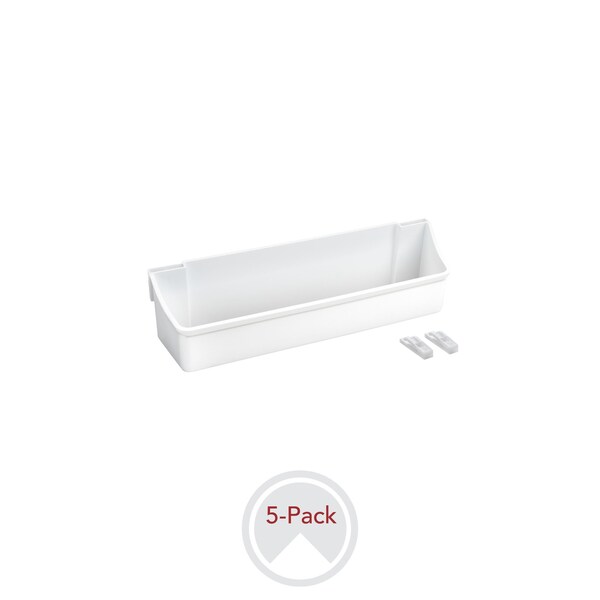 Rev-A-Shelf Polypropylene, White, 13.75 in W, 3.56 in H, 4.25 in D, 4.25 in L, White 6235-14-11-52 - main